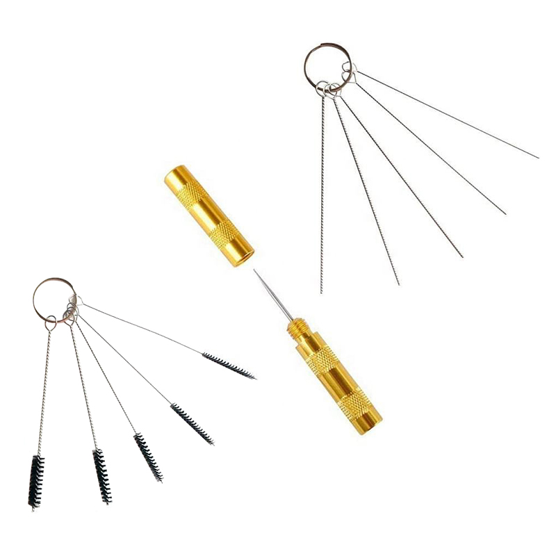 Paglilinis ng Airbrush at Pag -aayos ng Kit Stainless Steel Needle Brush Set